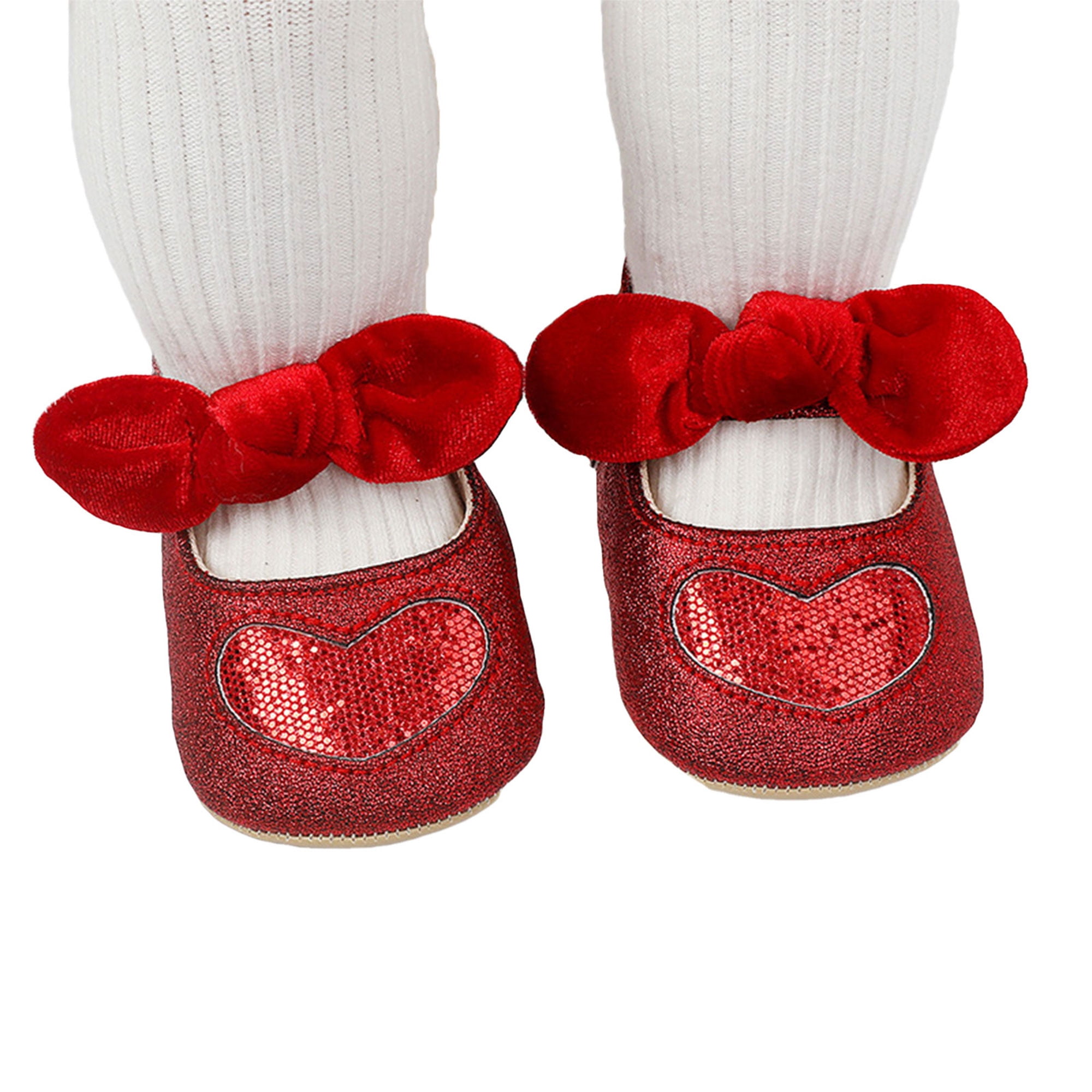Toddler Baby Girls Glitter Bow Crib Shoes Newborn Prewalker Soft Sole Sneakers Toddler Baby Girls Glitter Bow Crib Shoes Newborn Prewalker Soft Sole Sneakers